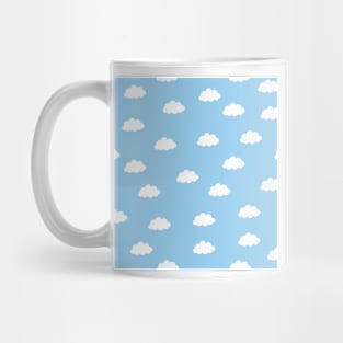 White clouds in blue background Mug